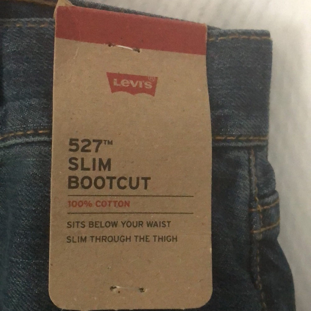 NWT LEVI’S 527 Slim Bootcut 100% Cotton 38x32 Men’s Jeans - Picture 5 of 8
